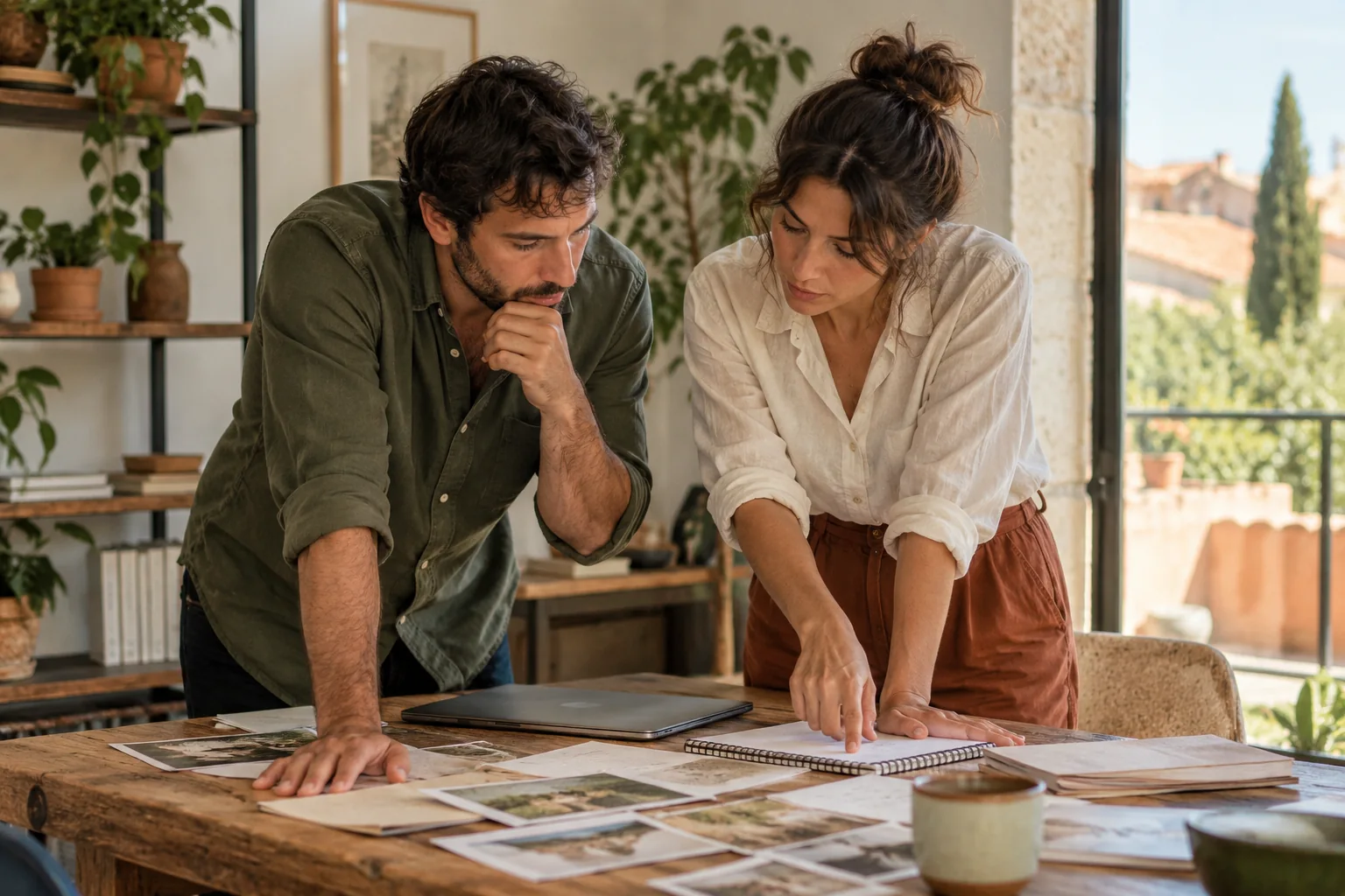 Dos profesionales seleccionan qué información documentar para su equipo.